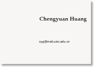  Chengyuan Huang cyyj@mail.ustc.tsg211.com