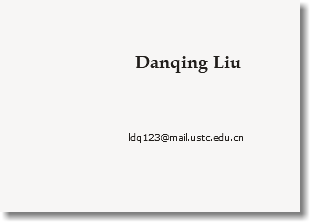  Danqing Liu ldq123@mail.ustc.tsg211.com