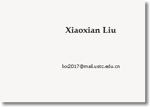  Xiaoxian Liu lxx2017@mail.ustc.tsg211.com