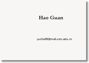  Hao Guan yuzhe98@mail.ustc.tsg211.com