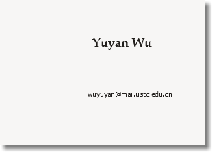  Yuyan Wu wuyuyan@mail.ustc.tsg211.com