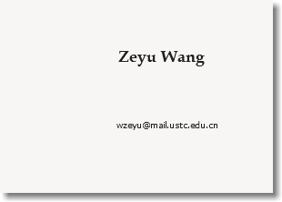  Zeyu Wang wzeyu@mail.ustc.tsg211.com