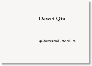  Dawei Qiu qiudawei@mail.ustc.tsg211.com