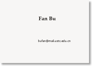  Fan Bu bufan@mail.ustc.tsg211.com