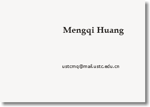  Mengqi Huang ustcmq@mail.ustc.tsg211.com